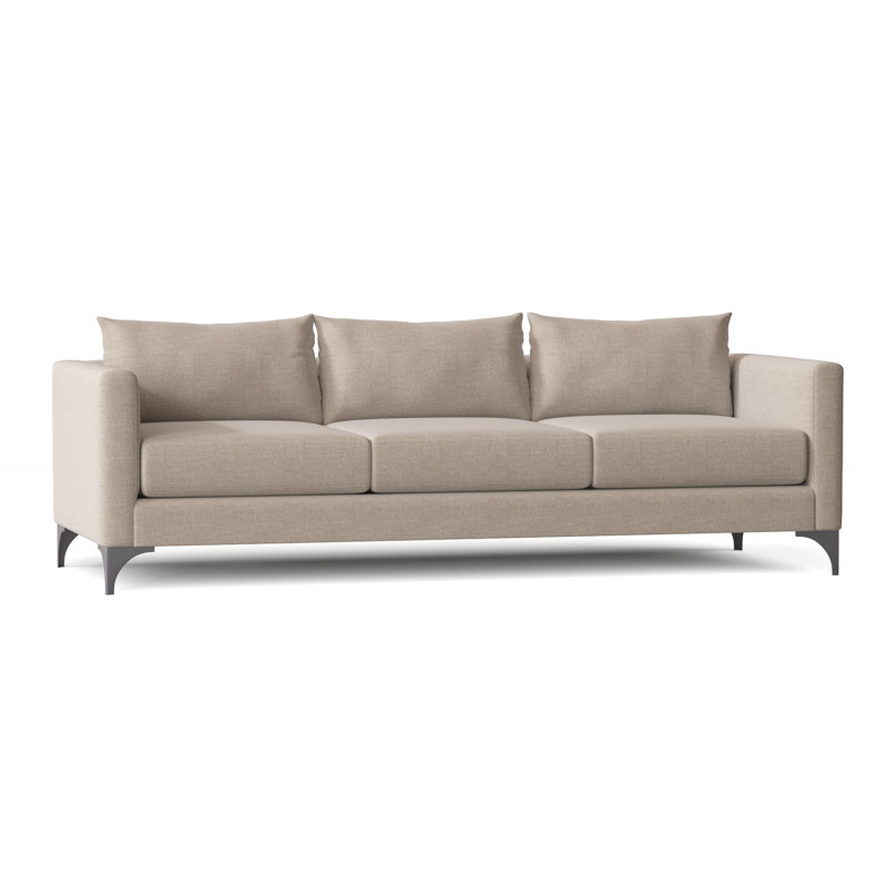 Vess Upholstered 87'' Sofa, Macarena Pebble