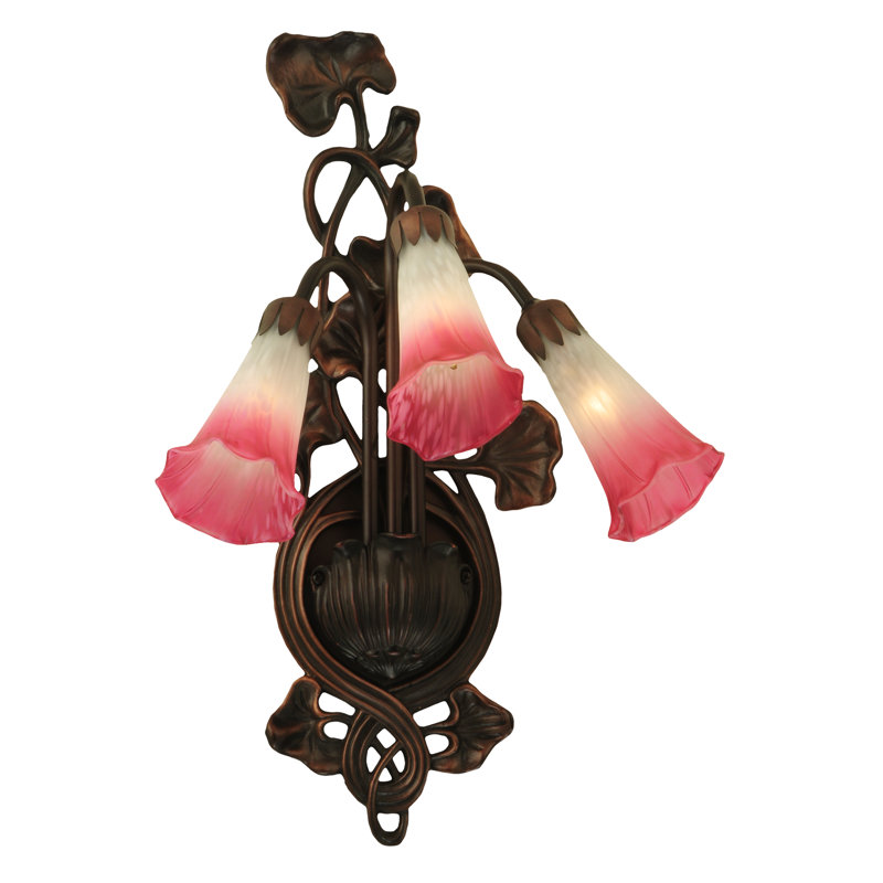 Armed Sconce, Pink/White