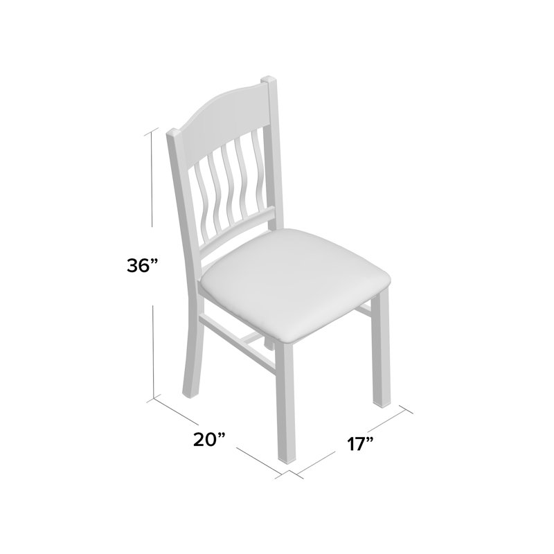 18'' H Upholstered Metal Side Chair