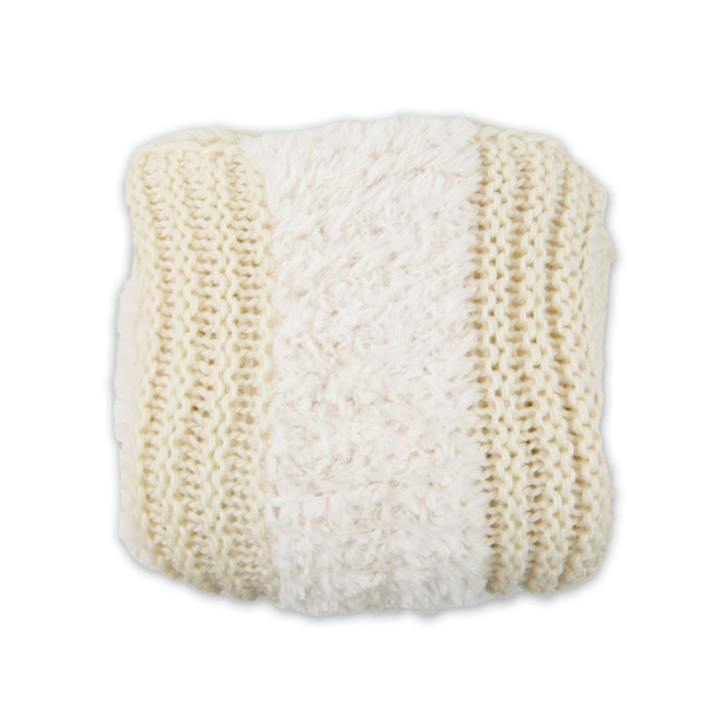 Jeté tissé en tricot ivoire Your Lifestyle par Donna, Ivoire