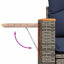62cm Wide Patio Sofa with Cushions