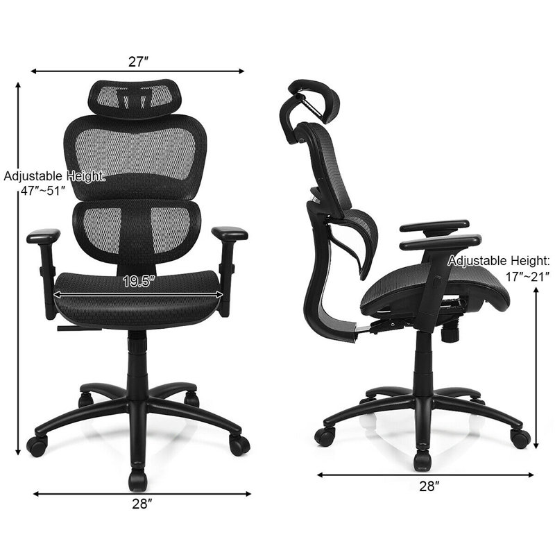 Chaise de travail en filet Sigisbert