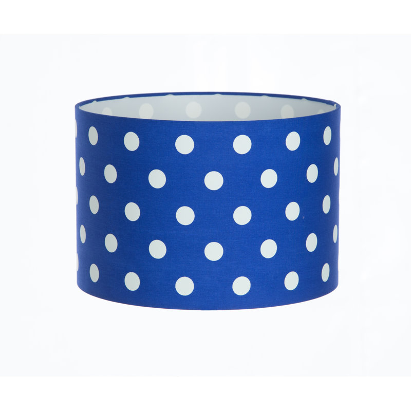 Drum Cotton Lamp Shade ( Screw On ), 16cm H x 20cm W x 20cm D, Royal Blue