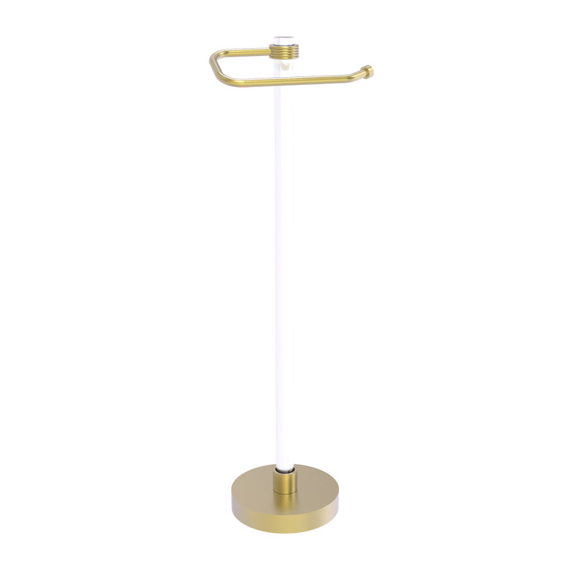 Porte-papier hygiénique sur pied Clearview, Laiton satiné