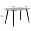 Aspen Rectangular Dining Table with 4 Swivel Upholstered Fabric Chairs - Modern Dining Set-1623660105-1623660104