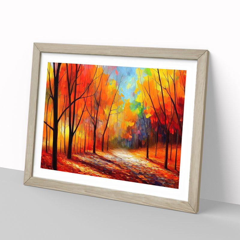 Sublime Autumn Forest Vol.6 Abstract - Single Picture Frame Print, 46cm H x 64cm W x 2cm D, Oak Framed