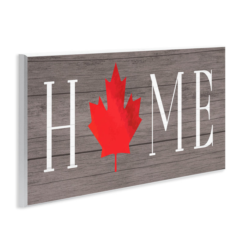 Plaque murale Rustic Home avec feuille d'érable, design par Lil 'Rue