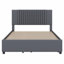 Lit plateforme tapissier avec tiroirs et lit gigogne-1383189680