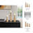 Set of 3 Metal and Marble Pillar Candle Holders & Taper Holders - Decorative Accent for Home Decor.