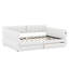 Lit plateforme tapissier avec port USB et 2 tiroirs