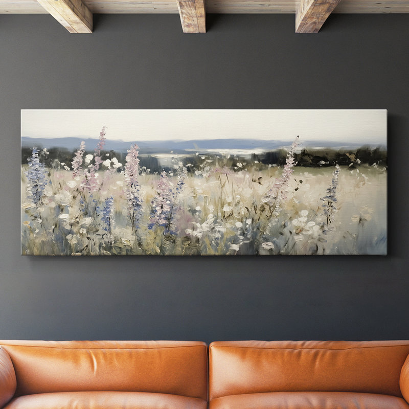 Série paysage - CXIV - Toile tendue avec châssis - Prêt à accrocher, H 20 po x l 50 po