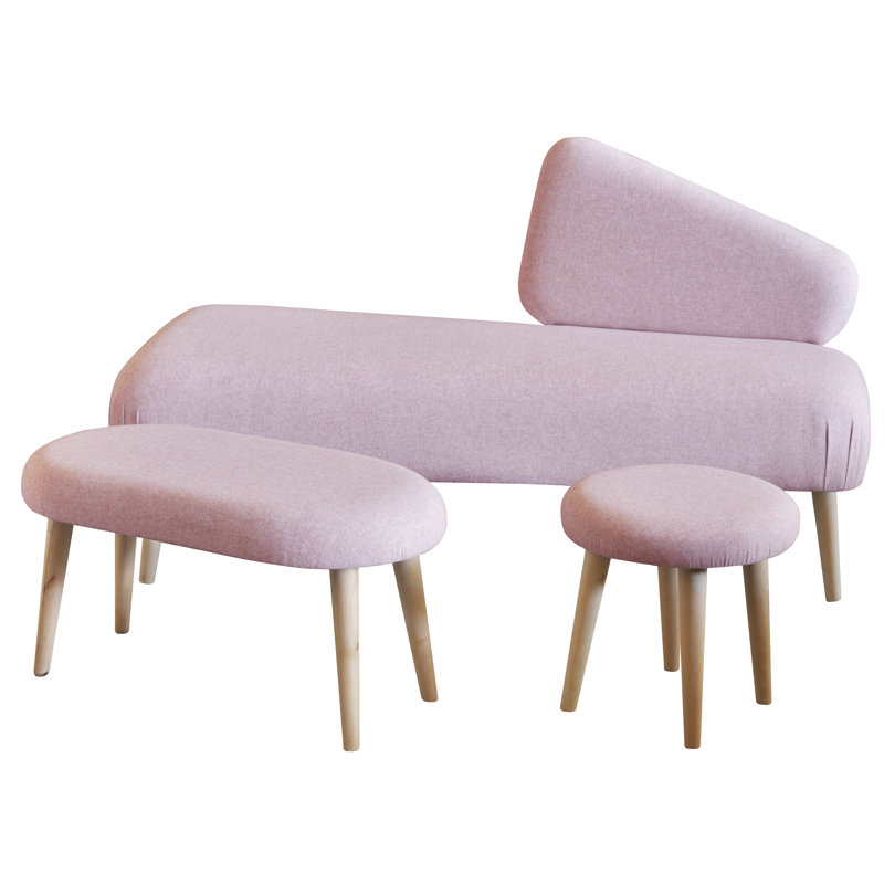 Shetland Upholstered Chaise Lounge, Pink