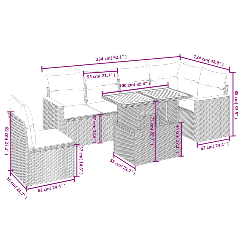 Vidaxl Garden Sofa Set