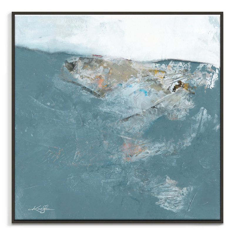 Oliver Ayem - Painting on Canvas, 61cm H x 61cm W, Black Floater Frame