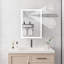 Armoire à pharmacie de salle de bain avec lumières, armoire à pharmacie DEL 28 po x 20 po avec miroir, armoire à pharmacie lumineuse avec désembueur, gradateur, horloge numérique et affichage de la température, montage en surface