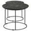 Table gigogne 2 pièces noir mat