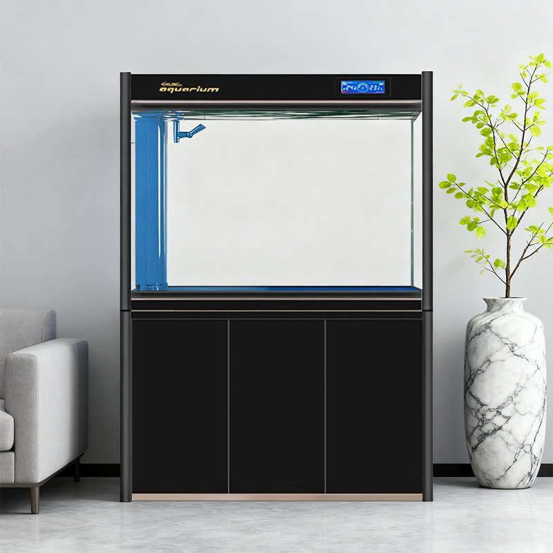 Réservoir d'aquarium en verre, 48,5 gallons (H 57,09 po x l 39,37 po x P 11,81 po, Noir
