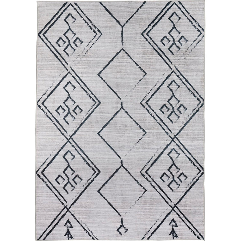 Kendrall Washable Geometric Indoor Rug, Rectangle 8' x 10'