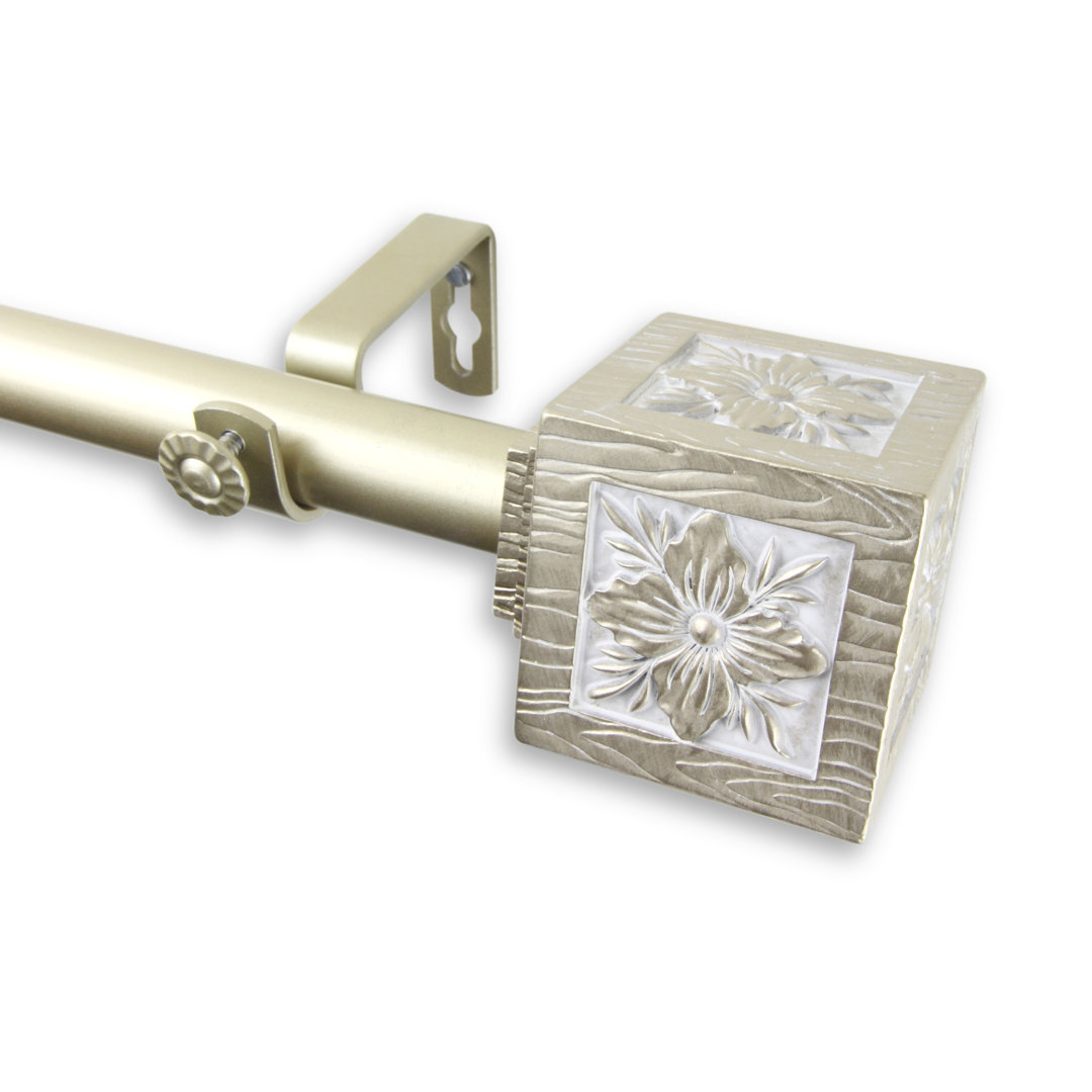 Ringo Adjustable Single Curtain Rod Fleur De Lis Living