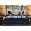 Tapis décoratif à rayures bleu marine-1756734485