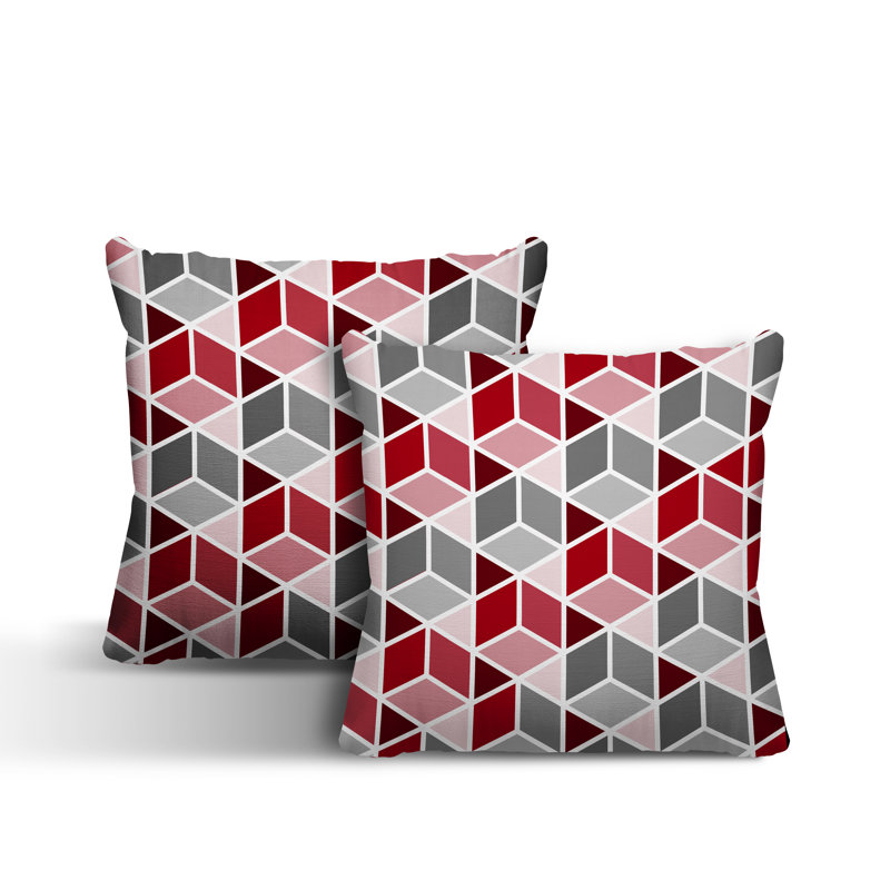  Coussin intérieur / extérieur, L 17 po x H 17 po, Rouge