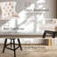 Ensemble de tabouret de bar pivotant avec structure en bois, beige-819482162