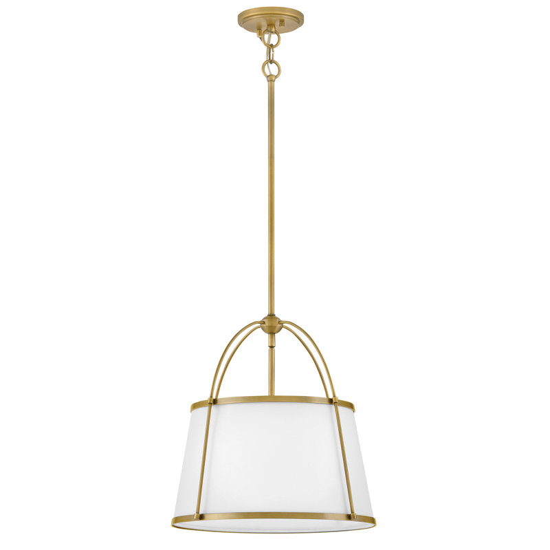 Hinkley Clarke Large Drum Two-Tone Pendant, Gold