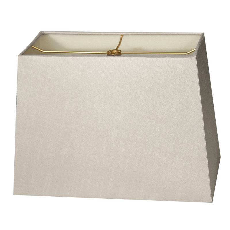 Abat-jour rectangulaire en lin (araignée), Gris, H 11 po x l 16 po x P 9 po