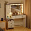 Meuble-lavabo moderne 40 "avec lumières, miroir, station de charge, tiroirs, armoire