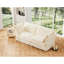 Canapé modulaire en velours côtelé crème - Siège profond, confortable, coussin rembourré, housse amovible 4 places, pour appartement