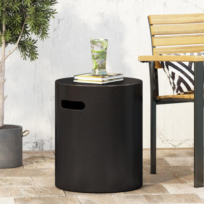 Outdoor Lightweight Concrete Side Table,Copper