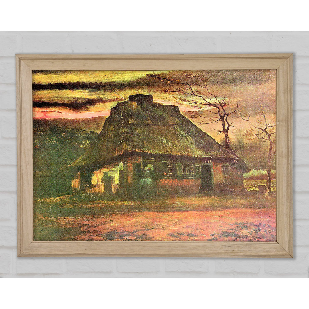 Van Gogh Strohhütte in der Abenddämmerung - Druck