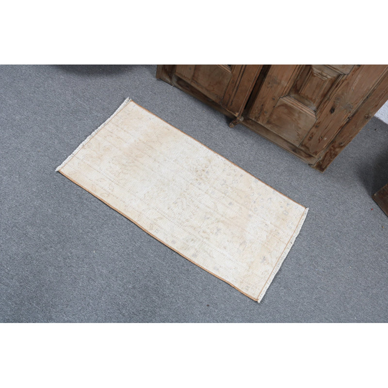 Tapis turc exquis rétro avec motifs à motifs anciens