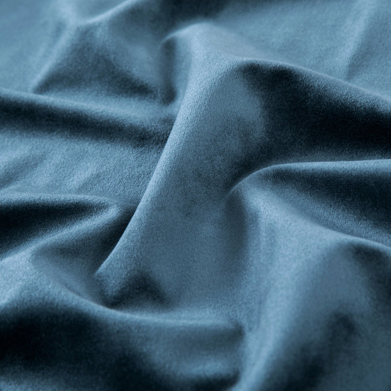 Stockholm Heavy Crushed Velvet Eyelet Sheer Curtains, Width 228 x Drop 228 cm, Navy