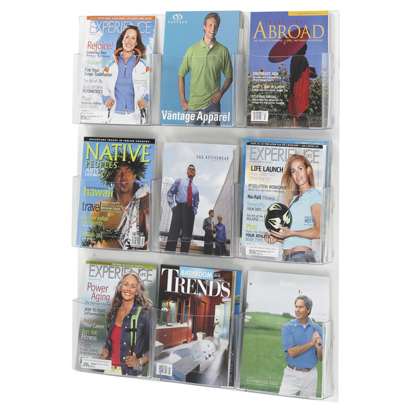 Clear2c 36" H Magazine Rack