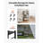 Folding Storage Shelf with Wheels 4-Tier No Assembly Organizer Shelf-1880386777
