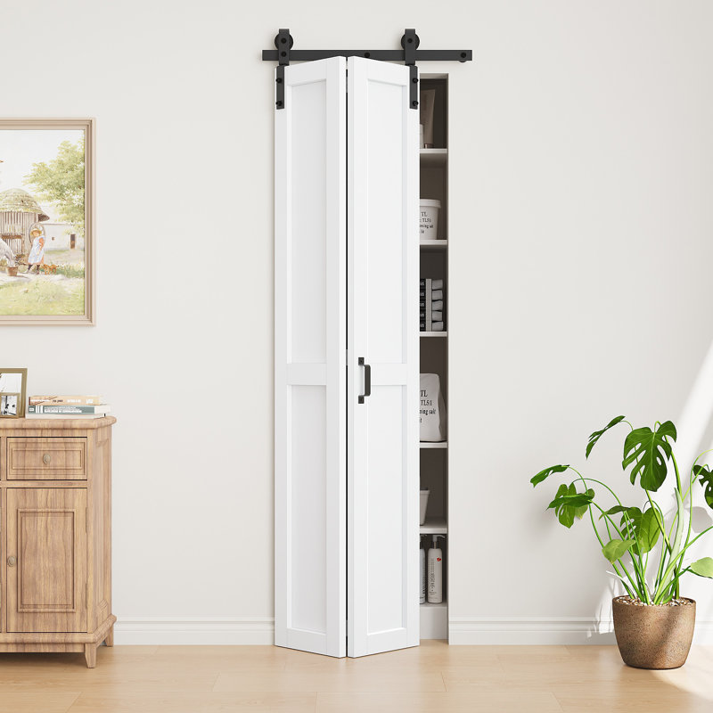 Portes de grange doubles pliantes 84 po en bois manufacturé double, 25 po x 84 po, 1
