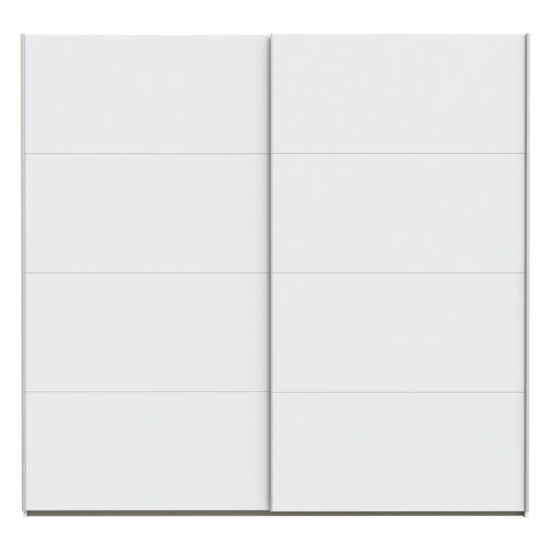 SCHACH&MATT 2 Manufactured Wood Wardrobe, 201.5cm H x 220.1cm W x 61.2cm D, White