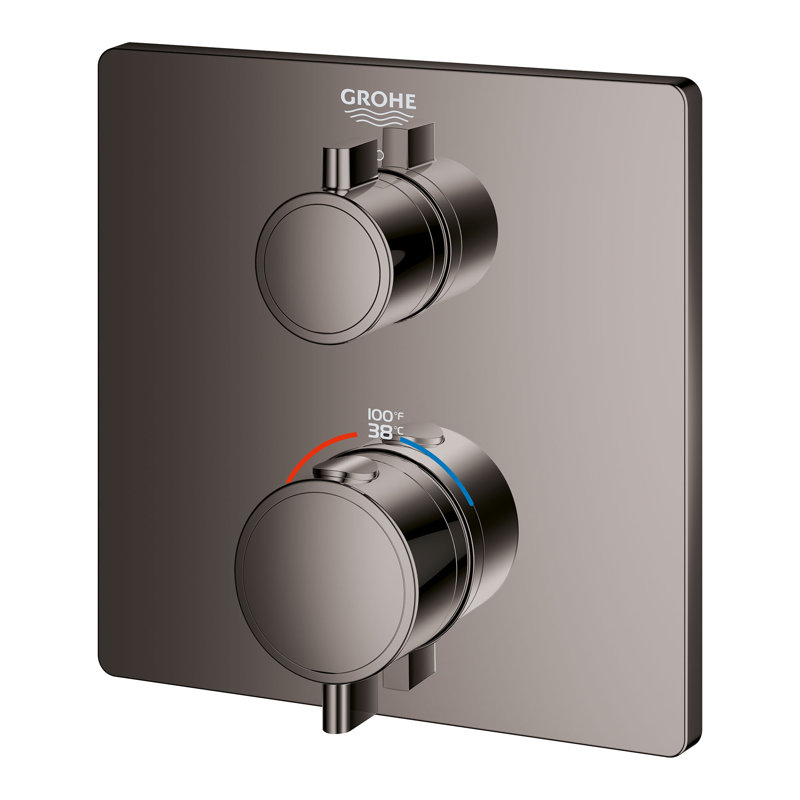 Grohtherm® Single Function 2-Handle Thermostatic Trim, Hard Graphite