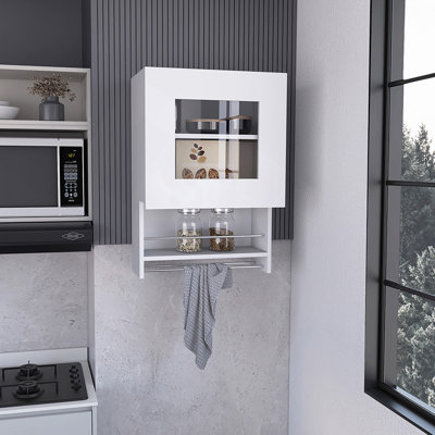 Armoire de cuisine murale Papua, trois tablettes