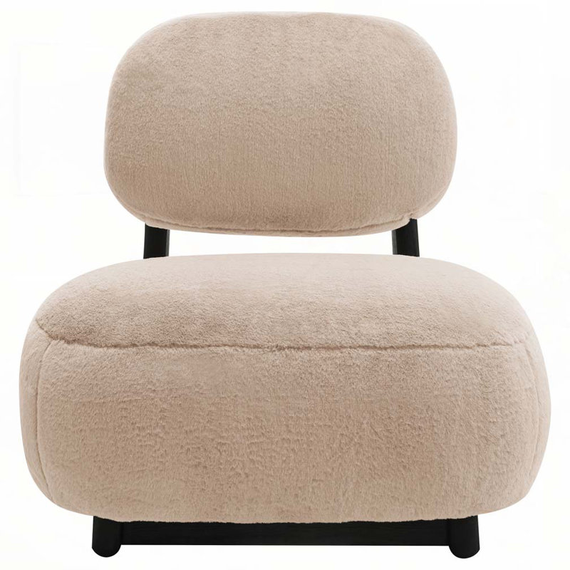 Fauteuil d'appoint rembourré sans accoudoirs