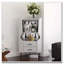 Wooden Corner Bar Cabinet With 2 Open Storage Shelves And 2 Drawers-121087516