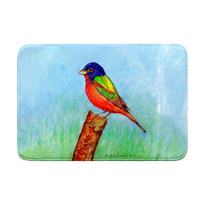 Painted Bunting Bath Mat