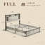 Wooden Platform Bed Frame With Storage Headboard, Charging Station, LED Lights & Bookcase (Dark Brown, No Box Spring)-358014832
