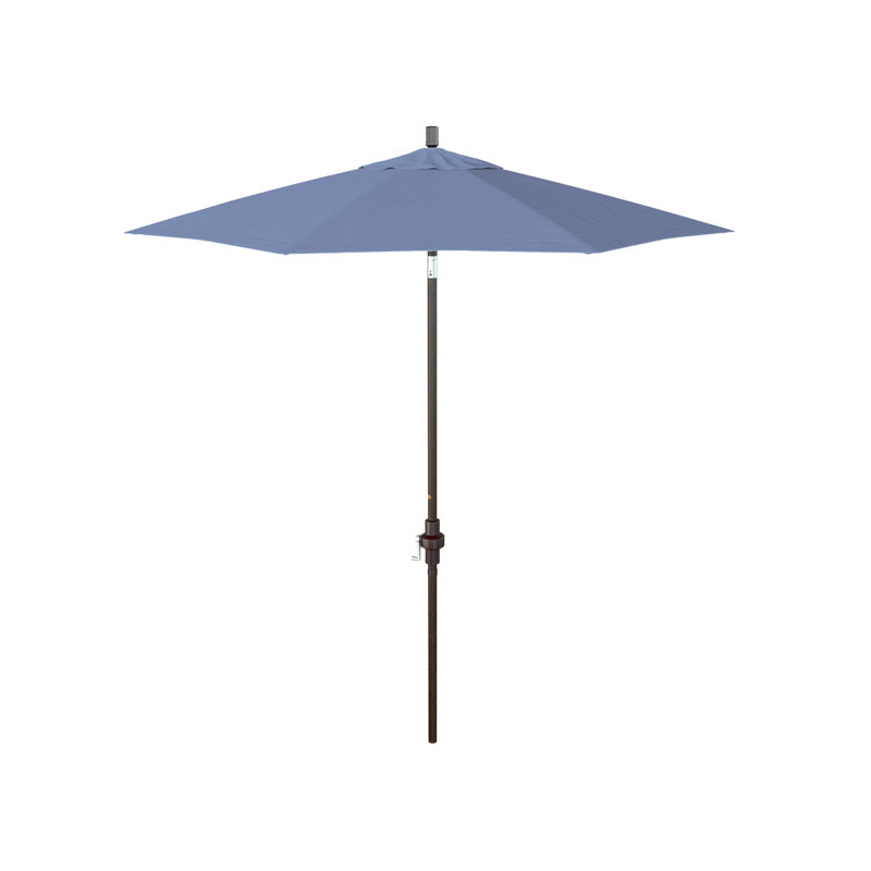 Parasol de marché 90 po Sunbrella, Toile toile Sunbrella® bleu ciel, Bronze
