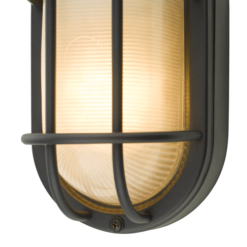 1 - Bulb Outdoor Bulkhead Light, Black