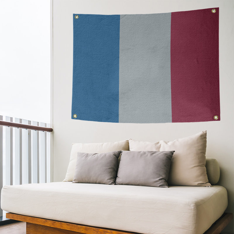Colorado Polyester Tapestry, 59" H x 80" W x 2" D, Blue/Silver/Burgundy