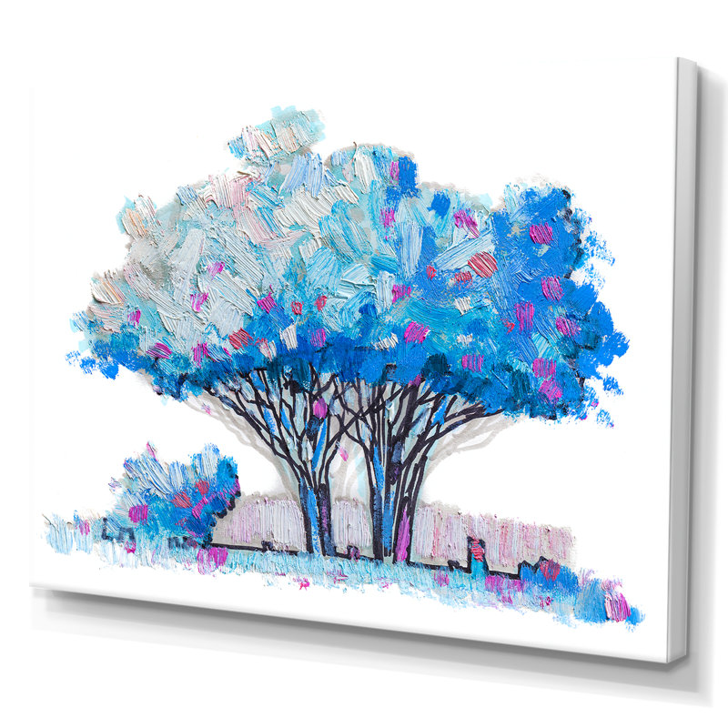 «Abstract Of Blue Trees», reproduction sur toile flottante, H 8 po x l 12 po x P 1 po, Toile tendue