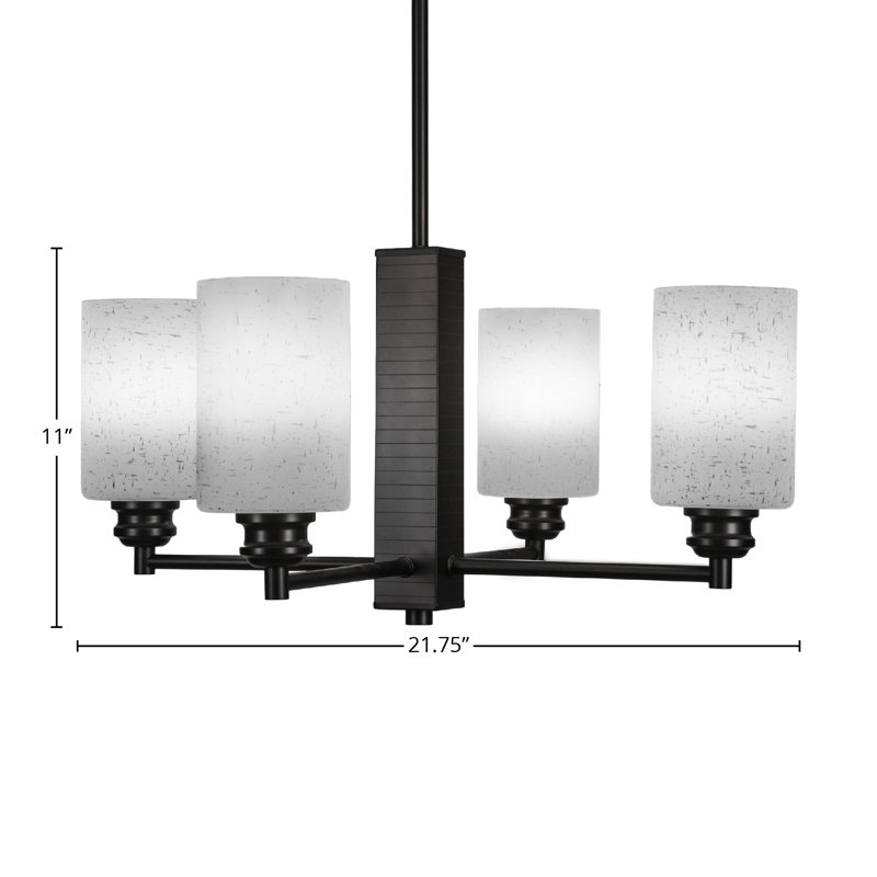 Edge 4 Light, Chandelier, Espresso