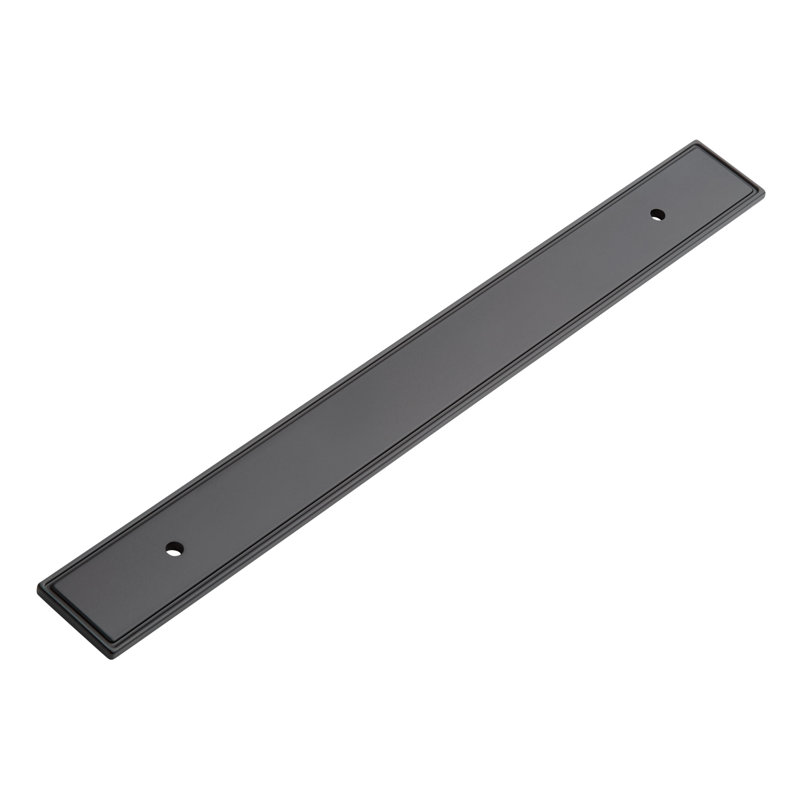 Contre-plaque d'armoire contemporaine 6 5/16 po, Noir mat